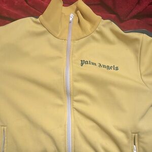Palm Angels Mustard Yellow Zip-Up Jacket